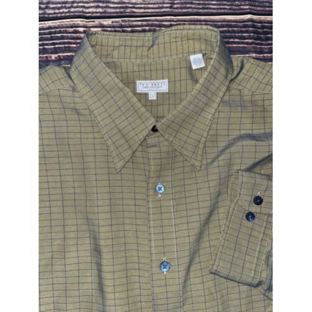 Ted Baker Mens Shirt Size 4 Long Sleeve Button Down Striped US Large London